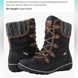 GLOBALWIN Women's Snow Boots Insulated Waterproof Winter Boots